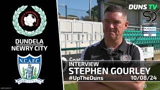 Stephen Gourley Post Match Interview  Dundela Vs Newry City  10th August 2024 [upl. by Ronoh]