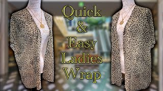 Quick and Easy Ladies Wrap  The Sewing Room Channel [upl. by Gilda]