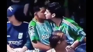 Le bisou de ces deux supporters colombiens devient viral [upl. by Yanel]