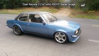 Opel Ascona 32 biTurbo 450HP  burnouts accelerations smoke NO2 [upl. by Worl]