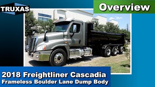 Overview 2018 Freightliner Cascadia Frameless Boulder Lane Dump Body [upl. by Atiras]