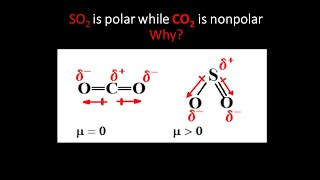 SO2 is polar while CO2 is nonpolar Why [upl. by Novrej]