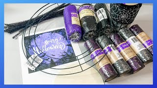 Easy Halloween Wreath DIY  Dollar Tree Wreath  Easy Wreath Method [upl. by Redd]