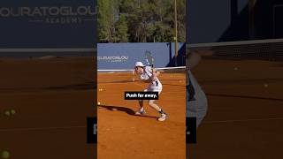 Push with your hands and let your body follow 💪✨ tennis tenniscoach tennistips tennislife [upl. by Gromme]