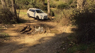 MITSUBISHI ASX AWD AWC OUTLANDER SPORT RVR OFFROAD MUD amp ROCKY TERRAIN Uniroyal Rainsport 3 TEST [upl. by Romy]