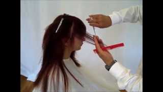 long haircut Inside out step by step part 1 tutorial demonstration by Mogi [upl. by Largent]