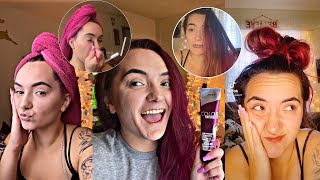 GRWM  DIY SALON LOOK with JOICO SEMI PERMANENT COLOR INTENSITY MAGENTA [upl. by Ennaeiluj]