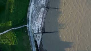 Isle of grain shore united kingdom sunny weather FREE STOCK VIDEO [upl. by Ahsimet]