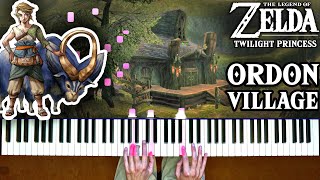 Ordon Village from The Legend of Zelda Twilight Princess Piano Synthesia How To Play Sheet Music [upl. by Asilet]