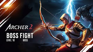 kill the boss doing nothing in The Archer 2  Archer vs thrower vs wizard vs Boss [upl. by Nylrahc837]