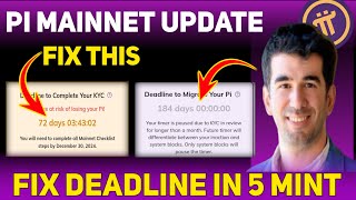 PI Network New UpdateDeadline to Migrate your Pi  Pi Network Migration timer  Pi New Update [upl. by Eiramyma]