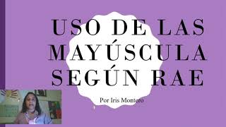 Uso de las mayúsculas según RAE [upl. by Voccola]