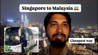 Singapore to KL by bus  Solo travel  Budget travel [upl. by Atiana678]