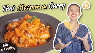 Thai Massaman Curry Chicken  Massaman Gai มัสมั่นไก่  Thai Recipes [upl. by Sillihp63]