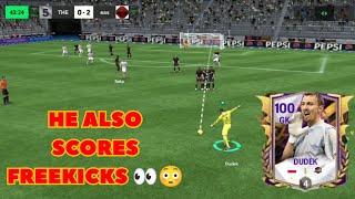 100 OVR DUDEK gameplay in FC MOBILE [upl. by Onyx848]