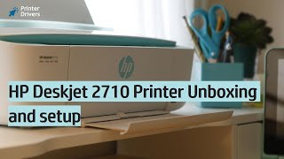 HP Deskjet 2710 printer Unboxing  HP Deskjet 2710 ink cartridge installation setup [upl. by Moorefield]