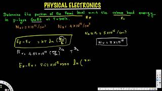 Solid State Electronic Devices Problems on Fermi level Concept  Physical Electornics 2 [upl. by Akilegna406]