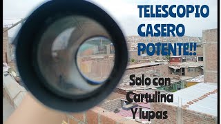 telescopio casero potente Fácil de hacer [upl. by Annasiul]