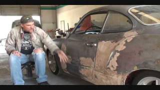 1969 Volkswagen Karmann GhiaHow To Remove Old Bondo Part 1 [upl. by Ynafetse]