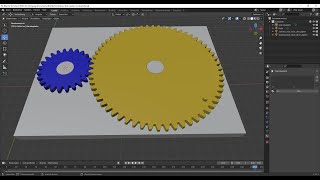 Zahnräder mit TurboCAD erzeugen in Blender zu einem Getriebe montieren und anschließend simulieren [upl. by Karolina]