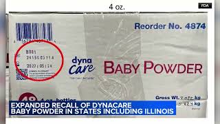 Baby powder recall expands to Illinois Indiana Wisconsin [upl. by Nnairek855]