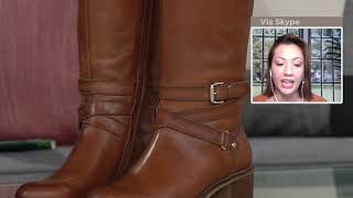 Pikolinos Leather Buckle Tall Shaft Boots on QVC [upl. by Idhem]