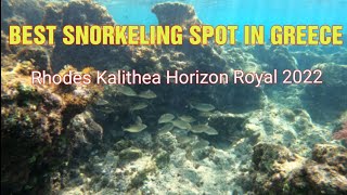 SNORKELING RHODES GREECE  KALITHEA 2022 snorkeling [upl. by Rebah]