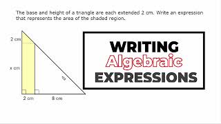 Writing Expressions  Area Of A Triangle [upl. by Fulks]