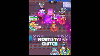 Mortis Insane 1v3 Clutch 🤯 BrawlStars Mortis [upl. by Delphine811]