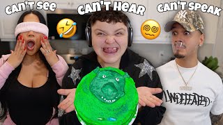 BLIND DEAF MUTE BAKING CHALLENGE W KAED😭🤣 [upl. by Wehhtam]