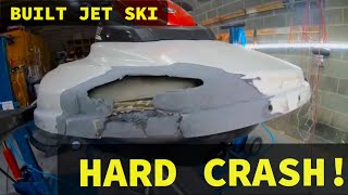 PWC Fiberglass Hull REPAIR  How to Properly Repair a Cracked Jet Ski Hull [upl. by Enak]