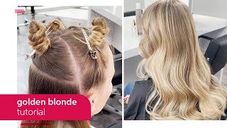 How to Create a Glossy Golden Blonde Hair Color with Koleston Perfect  Wella Professionals [upl. by Ikilisav]