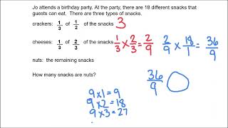 Fractions  Word Problem [upl. by Arek]