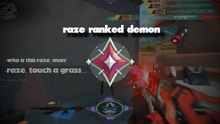 quotraze ranked demonquot Valorant Raze Highlights [upl. by Amled]