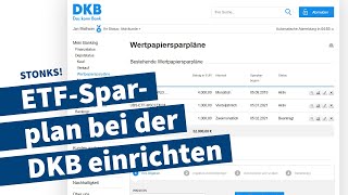 ETFSparplan bei der DKB anlegen und einrichten – Tutorial Anleitung für Einsteiger [upl. by Enileuqaj]