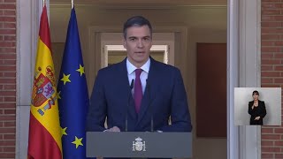 Pedro Sánchez sigue como presidente  COMPARECENCIA ÍNTEGRA [upl. by Aicelet]