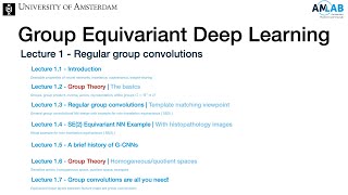 UvA Deep Learning 2 2023 Group Equivariant Deep Learning  Lecture 1 [upl. by Llemmart563]