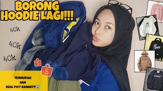 Shopee Haul Hoodie Termurah 40Ribu Doang [upl. by Amikat]