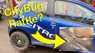 CityBug Rattling Heat Shield Rattle Repair Guide C1107Aygo [upl. by Catima691]