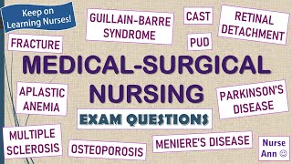 NURSING EXAM QUESTIONS  MEDICAL SURGICAL NURSING  with answers rationale amp a short discussion [upl. by Neyuq]