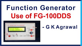 How to use a Function signal generator FG100 DDS [upl. by Nrev807]