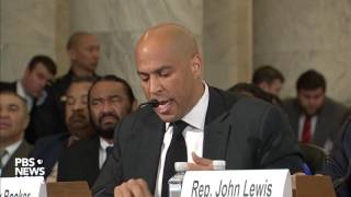 Sen Cory Booker breaks Senate tradition testifies against Sen Jeff Sessions [upl. by Stuppy]