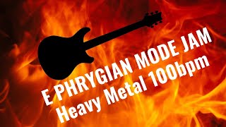 E Phrygian Heavy Metal Guitar Jam Track 100BPM [upl. by Keese]