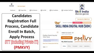 Candidates Assign To Batch Complete Process For Under PMKVY Scheme in Pvt ITI Skill India Digital [upl. by Yliram]