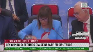 Patricia Bullrich quotPara tener un país con inversiones es necesario el ordenquot [upl. by Doomham]