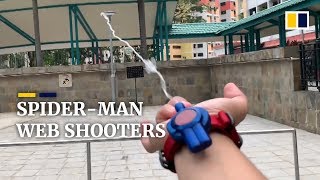 Man creates fully functional SpiderMan web shooter [upl. by Ainud]