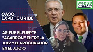 Así Fue El fuerte AGARRÓN De la JUEZ y PROCURADOR Durante AUDIENCIA de JUICIO de ÁLVARO URIBE Fo [upl. by Attenor]