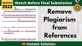 Remove plagiarism from References  Bibliography [upl. by Gord252]