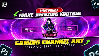 How To Make YouTube Gaming Banner  Photoshop Tutorial  UrduHindi  BOSS GFX [upl. by Constancia492]