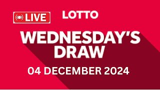 The National Lottery Lotto Draw Live results from Wednesday 04 December 2024  tonights lotto [upl. by Assert]